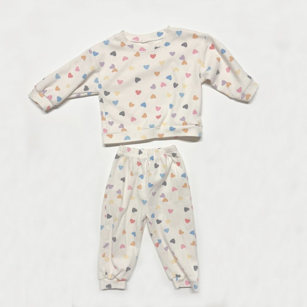 Miniolie Two-Piece Waffle Outfit